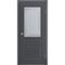Фото двери Белли графитовая эмаль RAL 7024 со стеклом