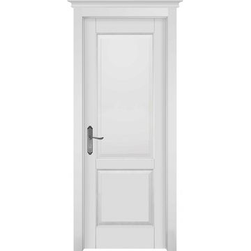 Межкомнатная дверь массив ольхи Элегия белая эмаль глухая