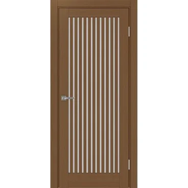 Межкомнатная дверь экошпон Турин 543.2 орех остеклённая