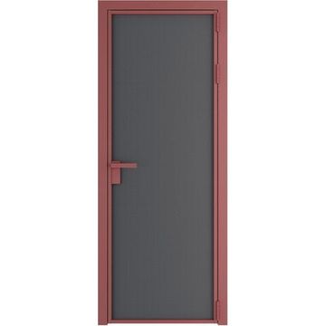Алюминиевая межкомнатная дверь 1AP красный антрацит графит элегант