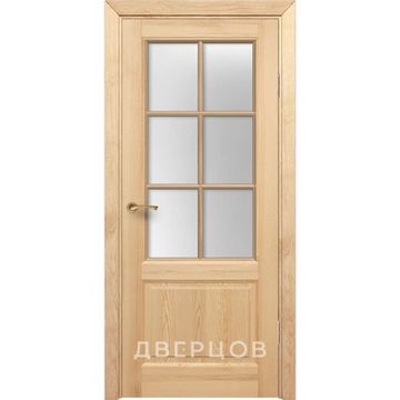 Межкомнатная дверь массив сосны Дверцов Ливорно под покраску под остекление с решёткой