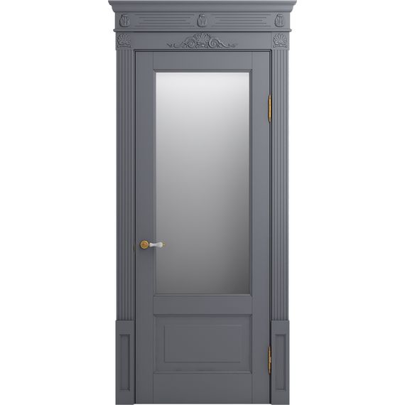 Межкомнатная дверь массив бука Viporte Бьелла тауп остеклённая