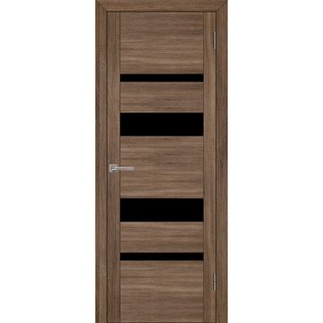 Межкомнатная дверь экошпон Uberture Uniline 30013 серый велюр остеклённая