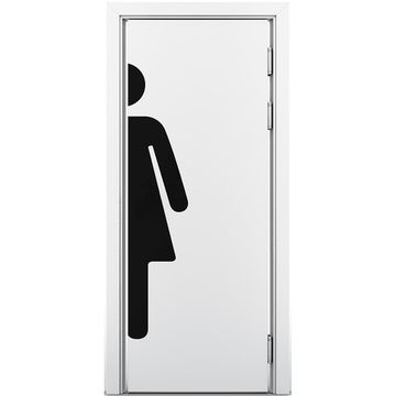 Маятниковая влагостойкая дверь белая глухая WOMAN