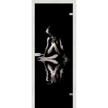Межкомнатная стеклянная дверь АКМА Woman триплекс фотопечать