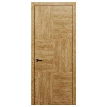 Межкомнатная дверь массив дуба Alvero Флэт-III дуб натуральный глухая