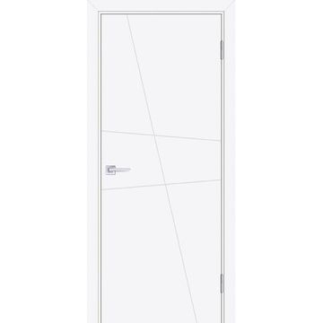 Межкомнатная дверь эмаль Текона Смальта-Лайн 02 белая RAL 9003 глухая