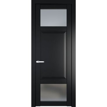 Межкомнатная дверь 1.3.4PD блэк остеклённая