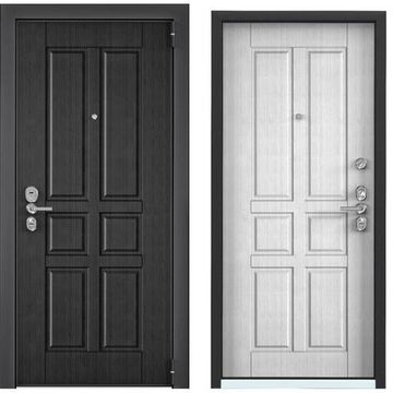 Входная дверь Ultimatum Next NC-4 скол дуба чёрный NC-4 скол дуба белый