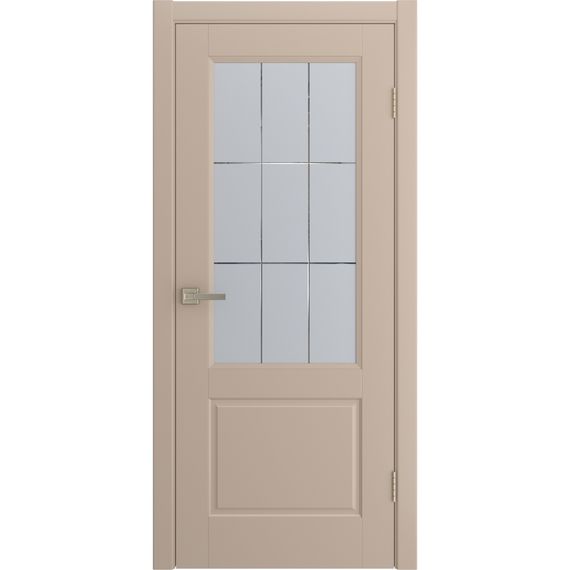 Фото двери Патриция латте эмаль со стеклом