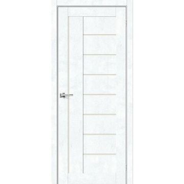 Межкомнатная дверь экошпон Bravo Порта-29 snow art остеклённая