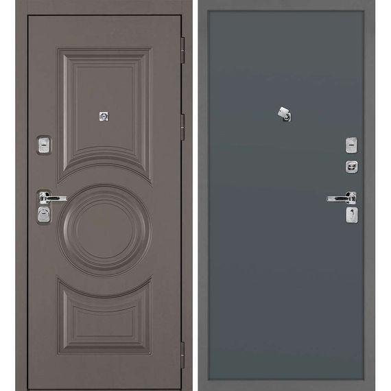 Входная дверь Плаза-177 панель гладкая графит