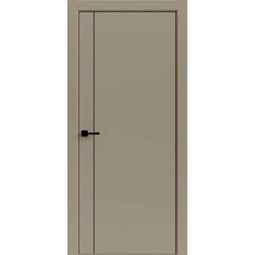 Межкомнатная дверь Light Geometry 4303 лофт мокко кромка ABS чёрная глухая