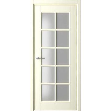 Межкомнатная дверь эмаль Классика 5 слоновая кость остеклённая