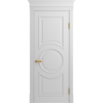 Межкомнатная дверь массив бука Viporte Лацио Амбиенте белая эмаль глухая