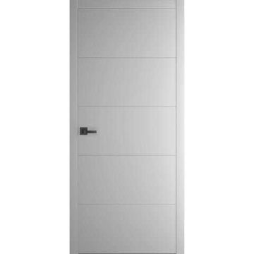 Межкомнатная дверь Porta ПТА-4B серая Shellac Grey чёрный лампас глухая