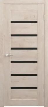 Межкомнатная дверь CPL Мальта дуб золотистый стекло чёрное