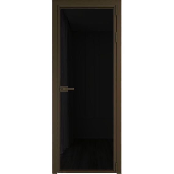 Алюминиевая межкомнатная дверь 1AХ деорэ остеклённая