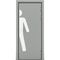 Маятниковая влагостойкая дверь серая RAL 7035 глухая MAN