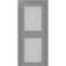 Межкомнатная дверь экошпон Турин 520.222 серый остеклённая