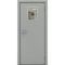 Фото межкомнатной пластиковой влагостойкой двери Poseidon гладкая серая остеклённая модель 3