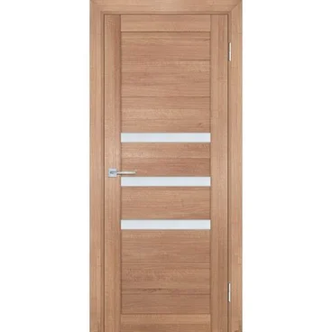 Межкомнатная дверь экошпон Мариам Техно-709 миндаль стекло сатинат белый