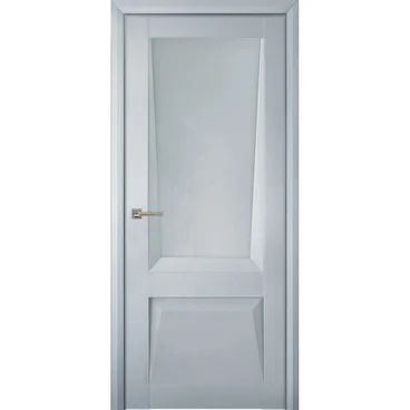 Межкомнатная дверь Perfecto 106 barhat light grey остеклённая