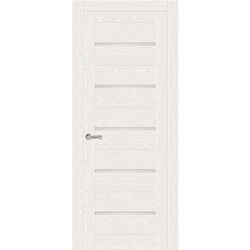 Межкомнатная дверь шпонированная Ситидорс Турин 5 белый ясень остеклённая