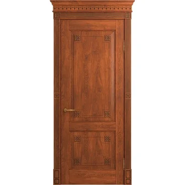 Межкомнатная дверь массив дуба Флоренция коньяк глухая