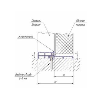 Порог Kapelli влагостойкий алюминиевый