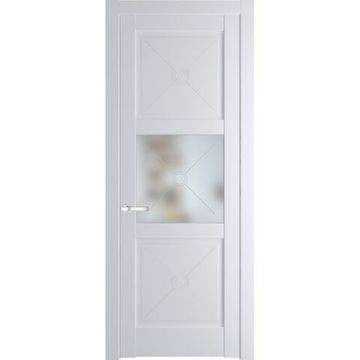 Межкомнатная дверь 1.4.2PM вайт остеклённая