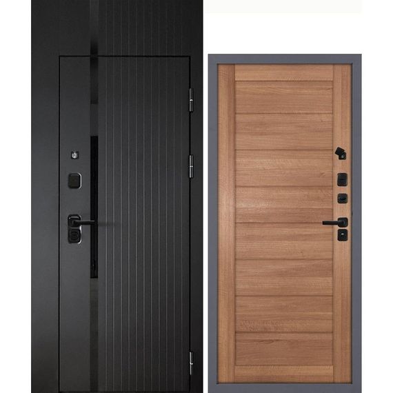 Входная дверь с фальшфрамугой Сити-1Ф панель сборная миндаль