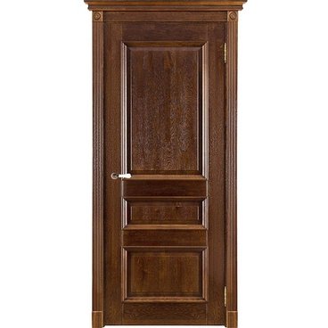 Межкомнатная дверь массив дуба Афродита античный орех глухая
