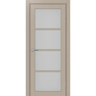 Межкомнатная дверь экошпон Турин 540.2222 мокко остеклённая