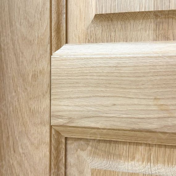 Межкомнатная дверь массив дуба без сучка Дверцов Болонья ПО-1-2 остеклённая