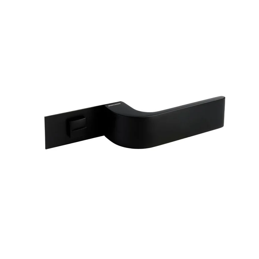 Дверная ручка 612 WC на розетке Minimal чёрная матовая для замка Vitra