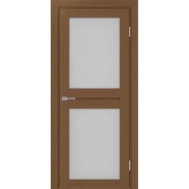 Межкомнатная дверь экошпон Турин 520.212 орех остеклённая