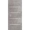 Межкомнатная дверь экошпон Profilo Porte PX-17 серый бетон с алюминиевой кромкой с 4-х сторон стекло Lacobel белоснежный