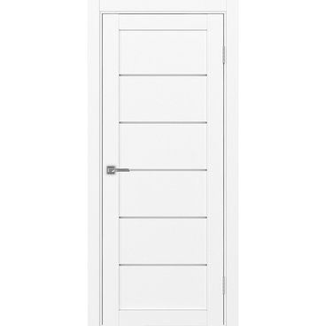 Межкомнатная дверь экошпон Турин 506.12 белый снежный остеклённая