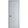 Межкомнатная дверь эмаль Profil Doors 1PA лайт грей глухая профиль черный матовый