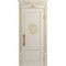 Межкомнатная дверь массив дуба Статус белая эмаль патина золото глухая