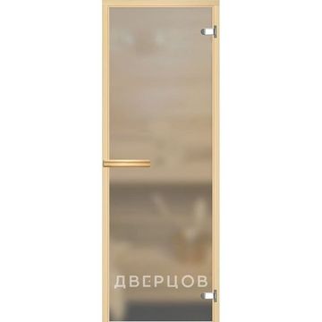 Дверь для сауны матовая бесцветная ручка магнит
