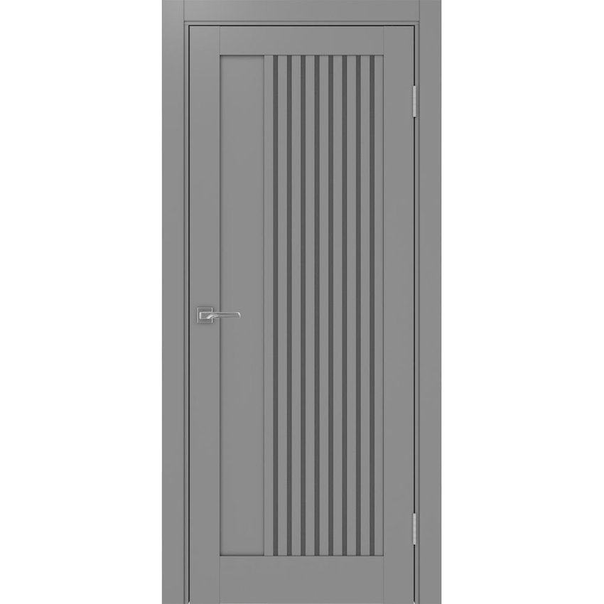 Межкомнатная дверь экошпон Турин 544.12 серый остеклённая