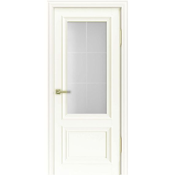 Фото межкомнатной двери экошпон 81002 дарк вайт остёкленная