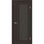 Межкомнатная дверь экошпон Турин 544.12 венге остеклённая