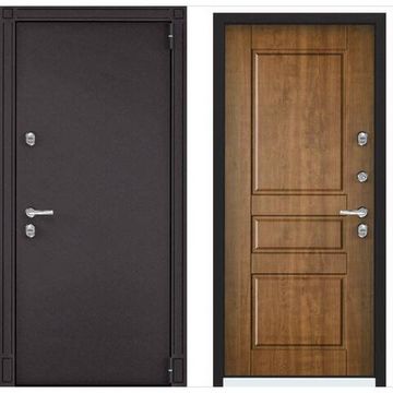 Входная стальная дверь Torex Snegir 55 MP букле коричневый КТ дуб медовый S55-NC-2