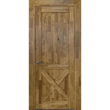 Межкомнатная дверь массив дуба Вилладжио-2 дуб рустикальный глухая