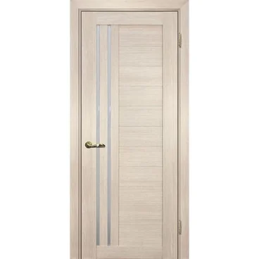 Межкомнатная дверь экошпон Мариам Техно-738 капучино стекло сатинат белый