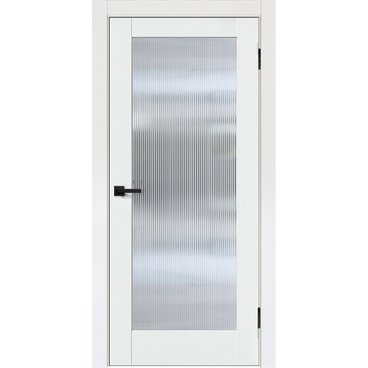 Межкомнатная дверь эмаль Мальта L-23 белый RAL 9003 остеклённая