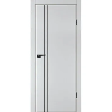 Межкомнатная дверь агат ПЭТ P-20 кромка ABS черная молдинг